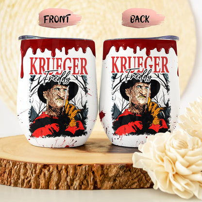 Halloween Horror Characters - Personalized Wine Tumbler