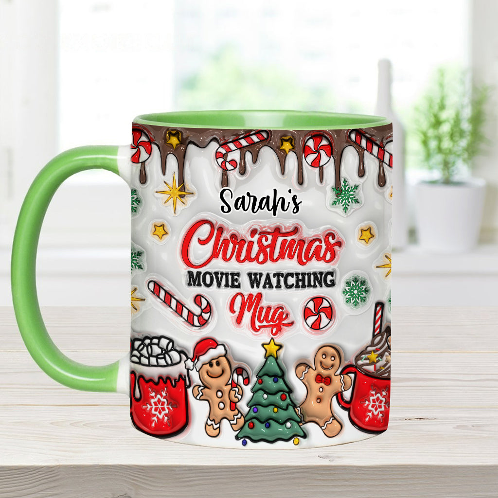 Christmas Movie Watching Mug - Personalized Accent Mug