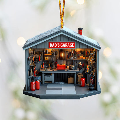 Dad's Garage - Personalized Father Ornament