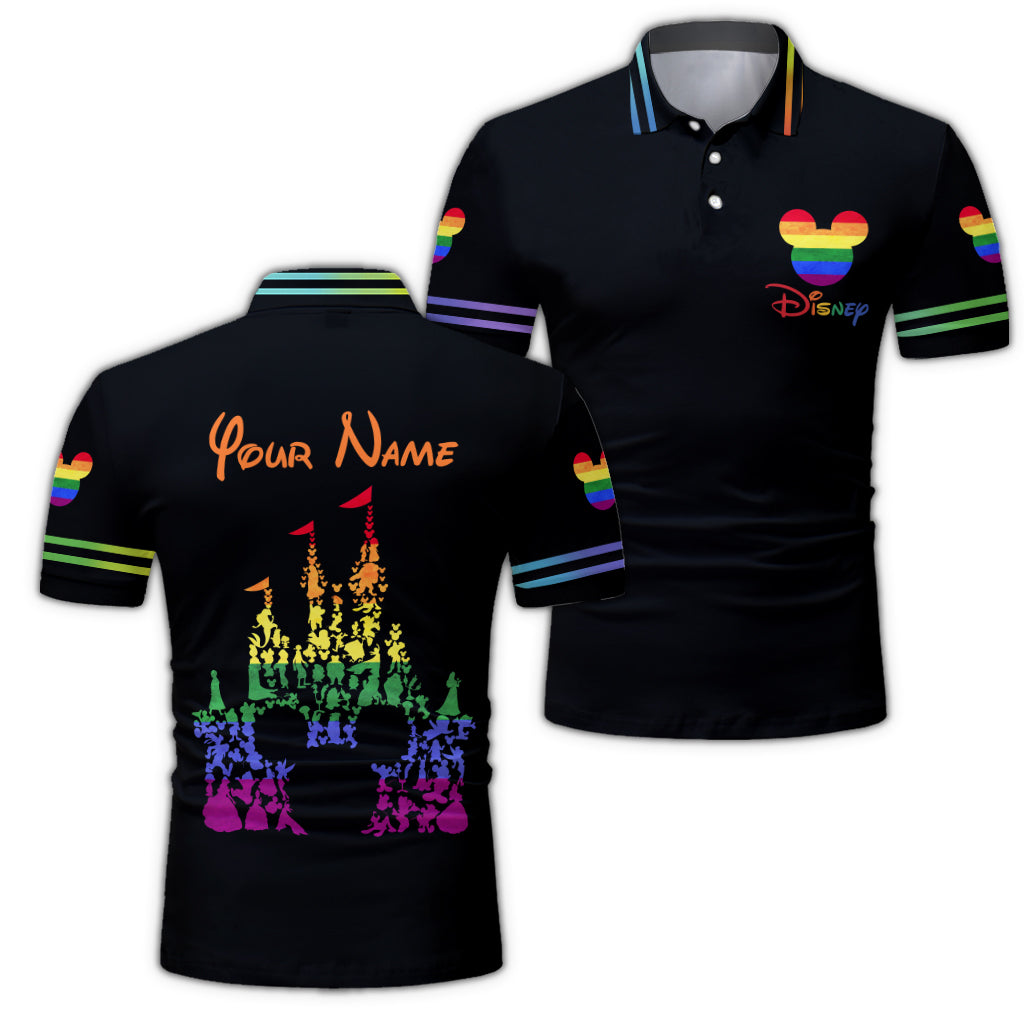 Disney Love Is Love - Personalized LGBT Support Polo Shirt