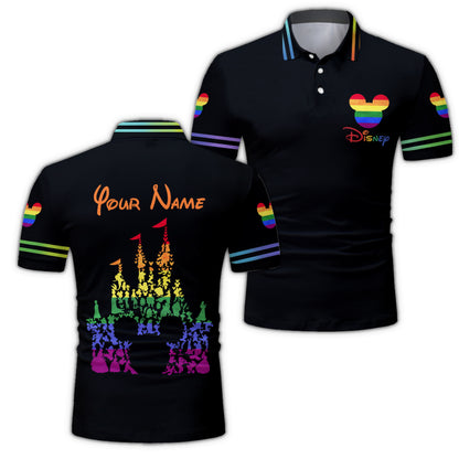 Disney Love Is Love - Personalized LGBT Support Polo Shirt