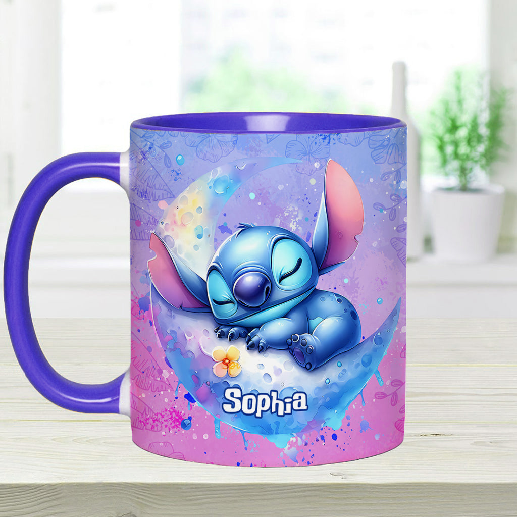 Sleepy Moon - Personalized Ohana Accent Mug