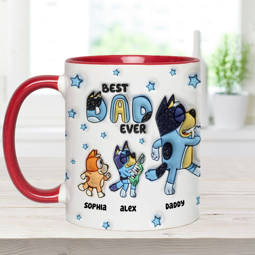 Best Dad Ever - Personalized Father Accent Mug