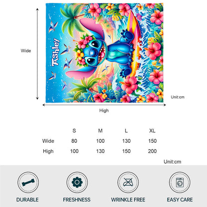 Blue Summer Hawaii - Personalized Ohana Blanket