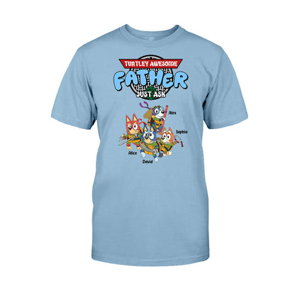 Turtle Awesome Father - Personalized Father T-shirt And Hoodie