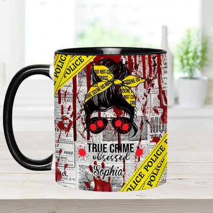 True Crime Obessed - Personalized Accent Mug