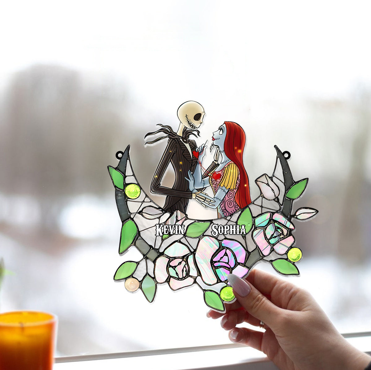Roses So Many In The Darkness - Personalized Nightmare Window Hanging Suncatcher Ornament