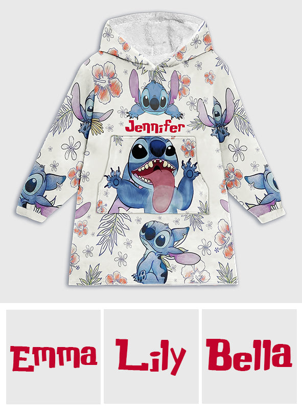 Blue Ohana - Personalized Ohana Blanket Hoodie