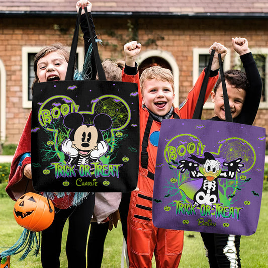 Halloween Trick Or Treat - Personalized Mouse Tote Bag