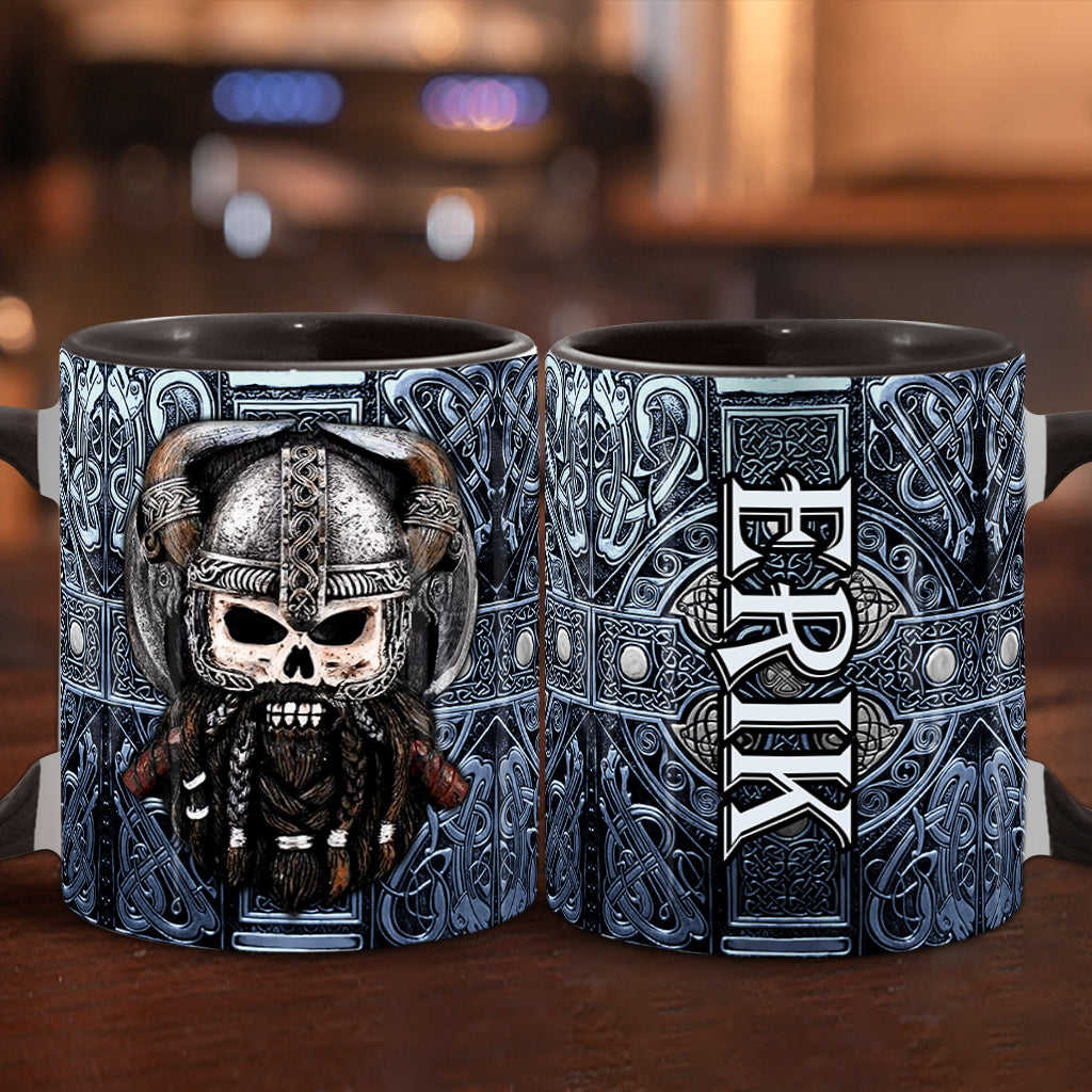 Proud Viking Dad Grandfather - Personalized Viking Accent Mug