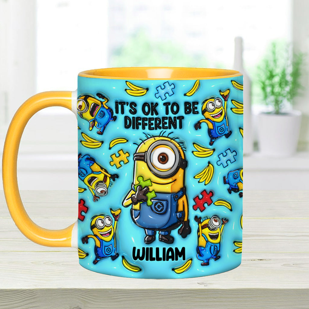 It's Ok To Be Different - Personalized Autism Awareness Accent Mug