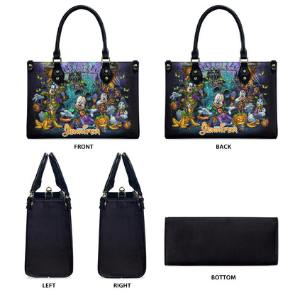 Welcome Foolish Mortals - Personalized Mouse Leather Handbag