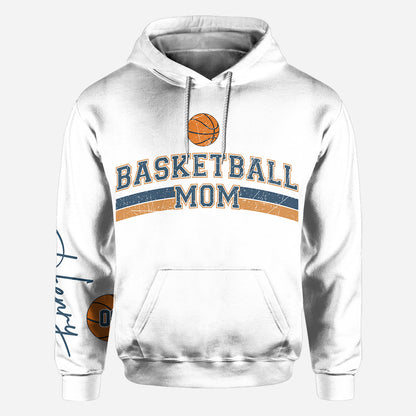 Basketball Mom With Any Kid Name & Number - Personalized Basketball All Over Shirt
