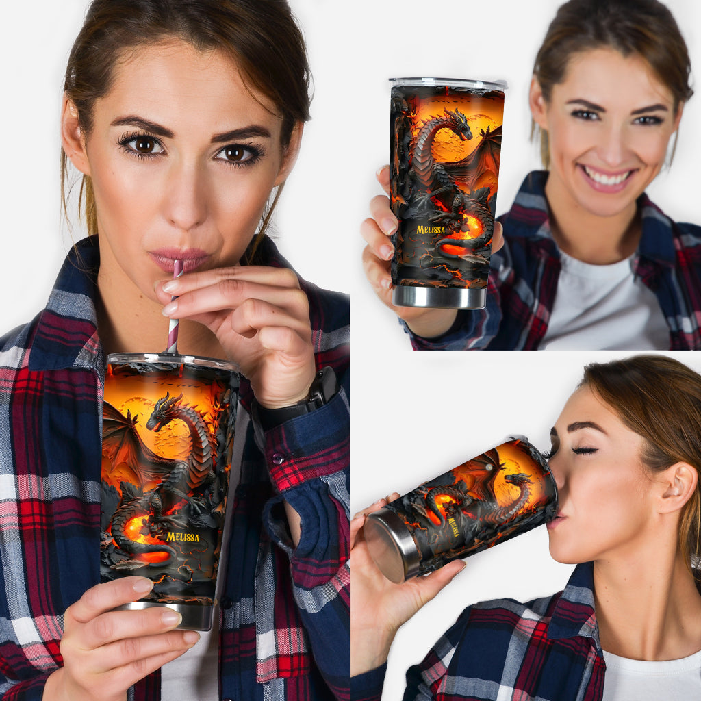 Love Dragons - Personalized Dragon Tumbler