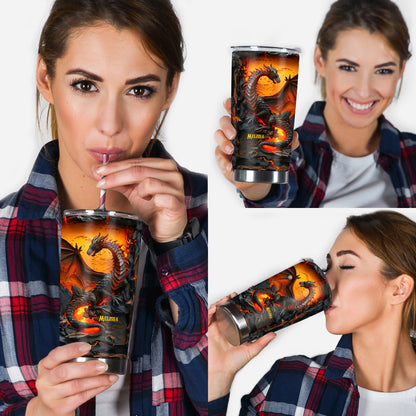 Love Dragons - Personalized Dragon Tumbler
