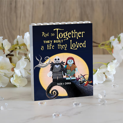 And So Toghether We Built The Life We Loved - Personalized Nightmare Vertical Rectangle Building Brick Blocks Printed On Both Sides