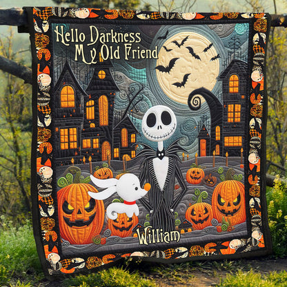 Hello Darkness My Old Friend - Personalized Nightmare Quilt