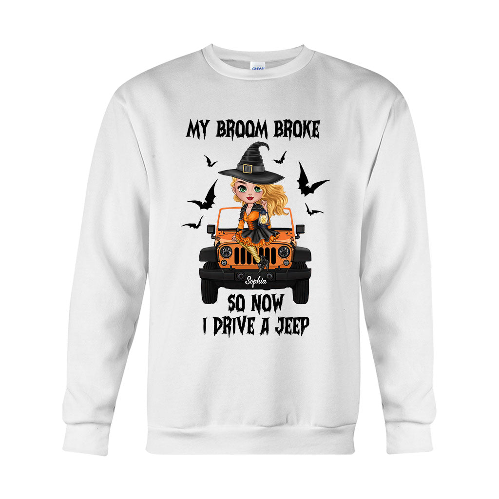 My Broom Broke So Now I Drive A Car - Personalized Witch T-shirt And Hoodie