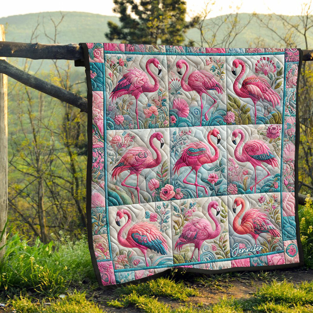Beautiful Flamingo - Personalized Flamingo Quilt