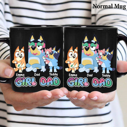 Girl's Dad - Personalized Father Mug