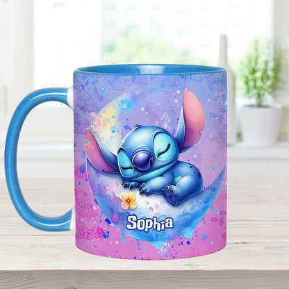Sleepy Moon - Personalized Ohana Accent Mug