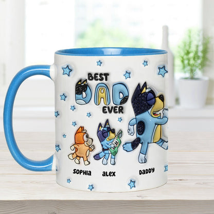 Best Dad Ever - Personalized Father Accent Mug