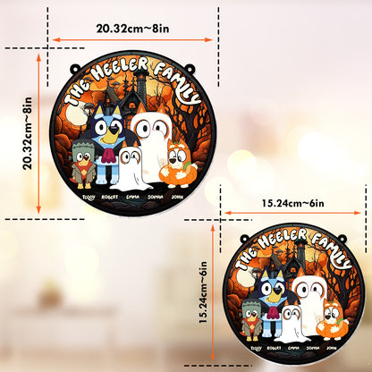 Happy Halloween - Personalized Window Hanging Suncatcher Ornament