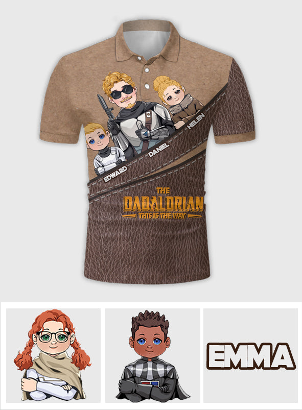 The Dadalorian - Personalized The Force Polo Shirt