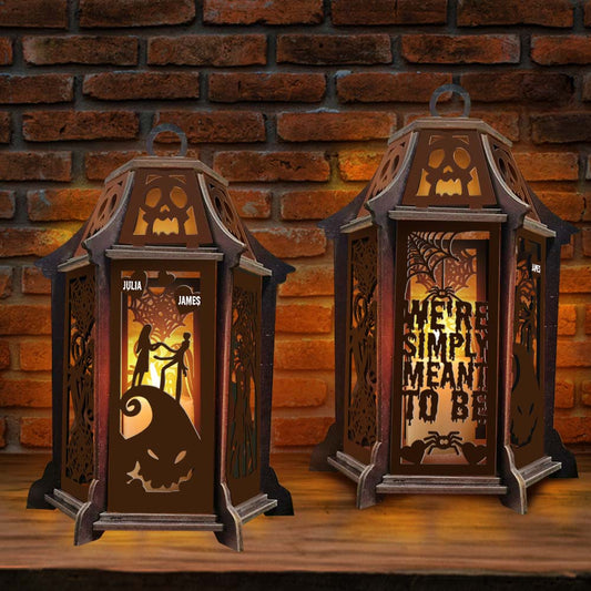 We're Simply Meant To Be - Personalized Couple Laser Cut Lantern