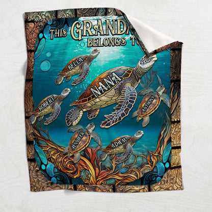 This Grandma/Momma Belongs To - Personalized Grandma Blanket