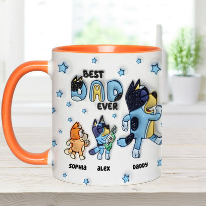 Best Dad Ever - Personalized Father Accent Mug