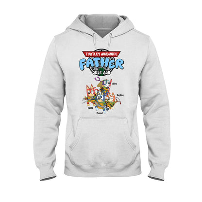 Turtle Awesome Father - Personalized Father T-shirt And Hoodie