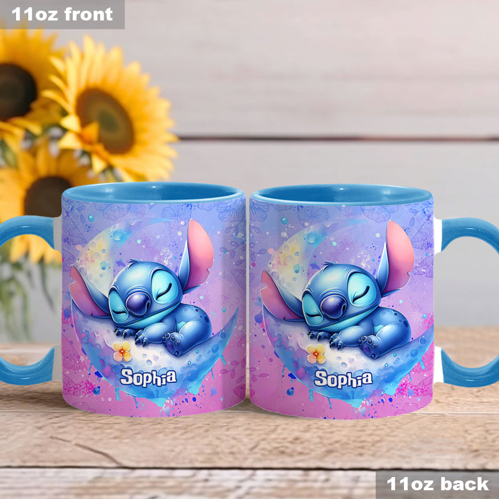 Sleepy Moon - Personalized Ohana Accent Mug
