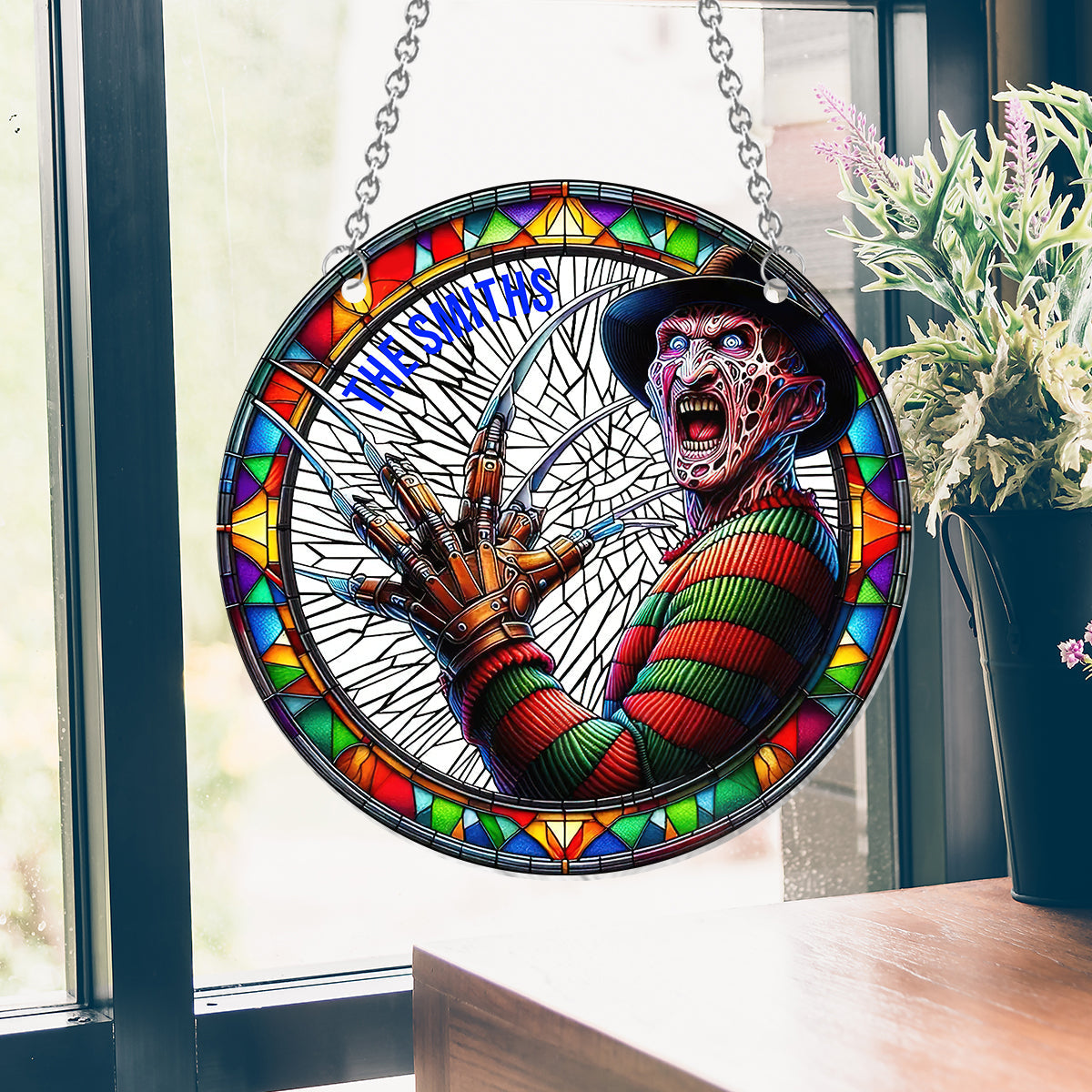 Halloween Is Coming - Personalized Window Hanging Suncatcher Ornament
