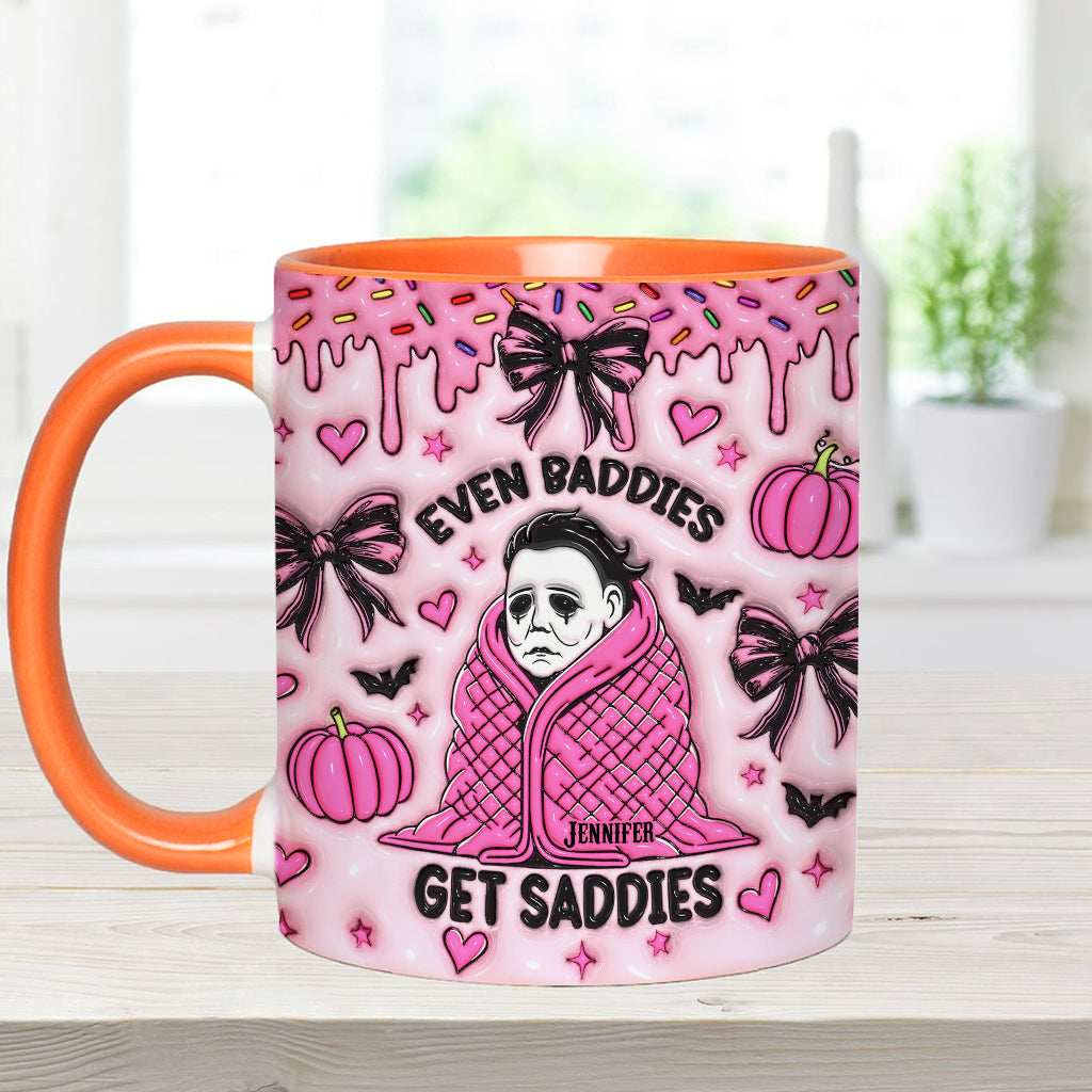 Even Baddies Get Saddies - Personalized Accent Mug