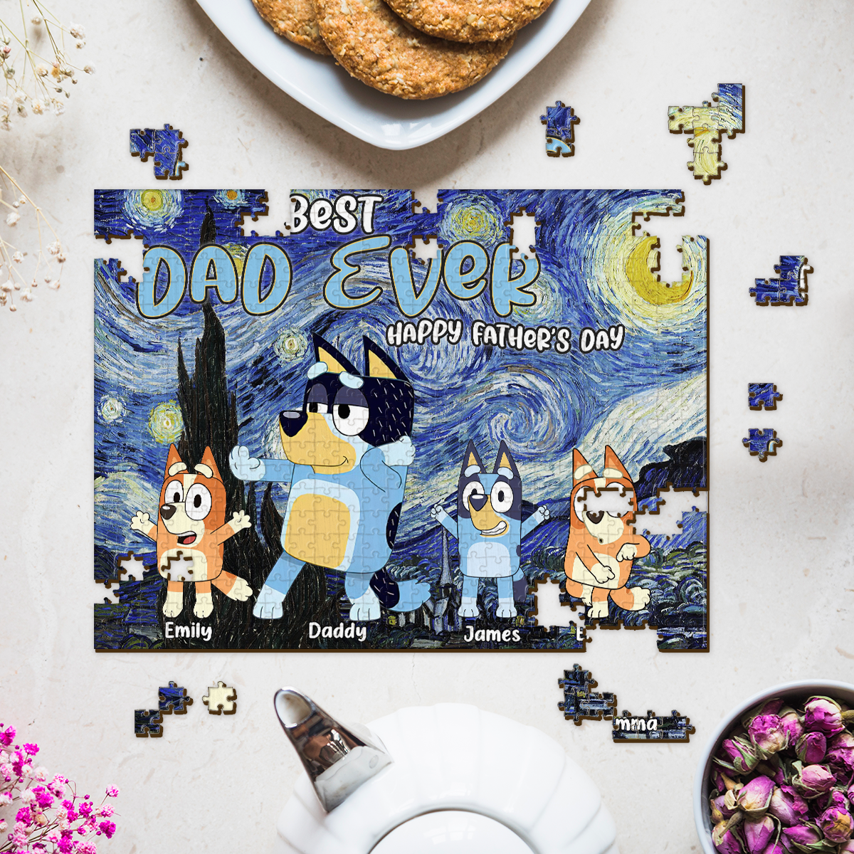 Best Dad Ever Happy Father's Day - Personalized Father Jigsaw Puzzle