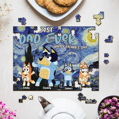 Best Dad Ever Happy Father's Day - Personalized Father Jigsaw Puzzle