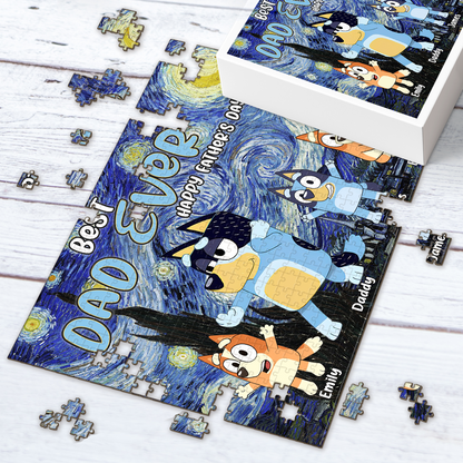 Best Dad Ever Happy Father's Day - Personalized Father Jigsaw Puzzle