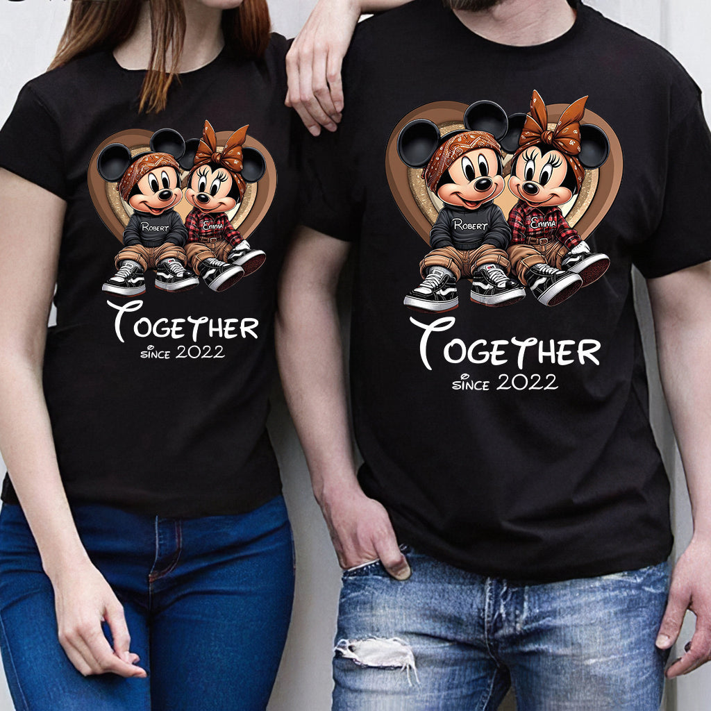 Chicano Couple Together Since - Personalized Mouse T-shirt And Hoodie