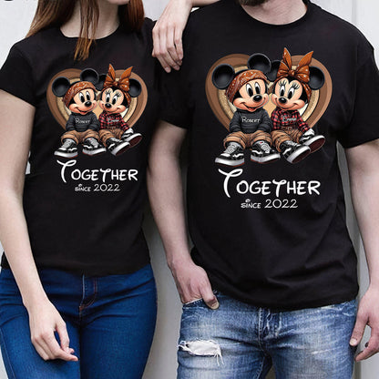 Chicano Couple Together Since - Personalized Mouse T-shirt And Hoodie
