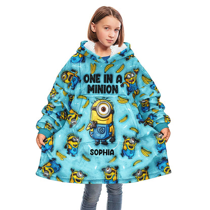 One In A Minion - Personalized Blanket Hoodie