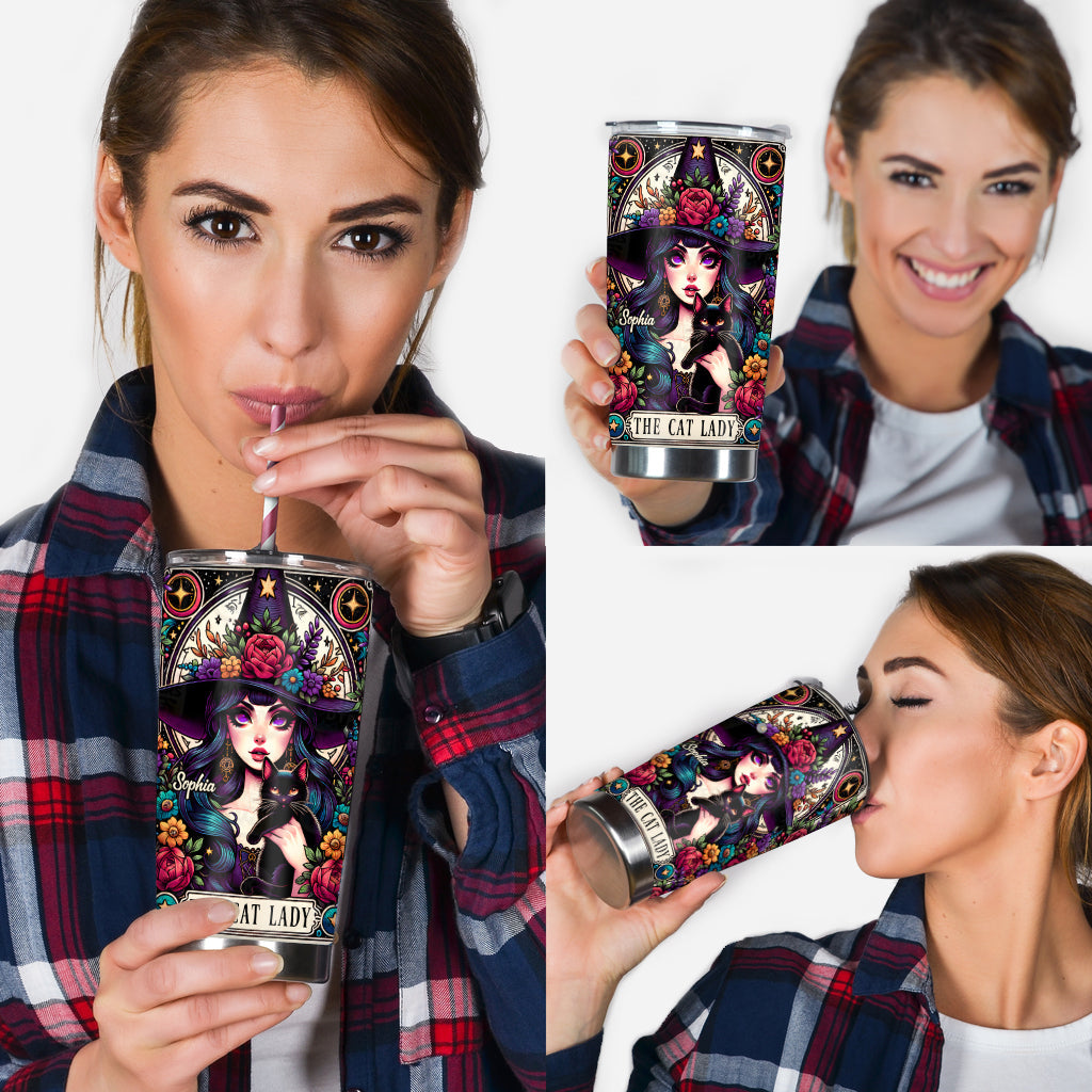 The Cat Lady - Personalized Witch Tumbler