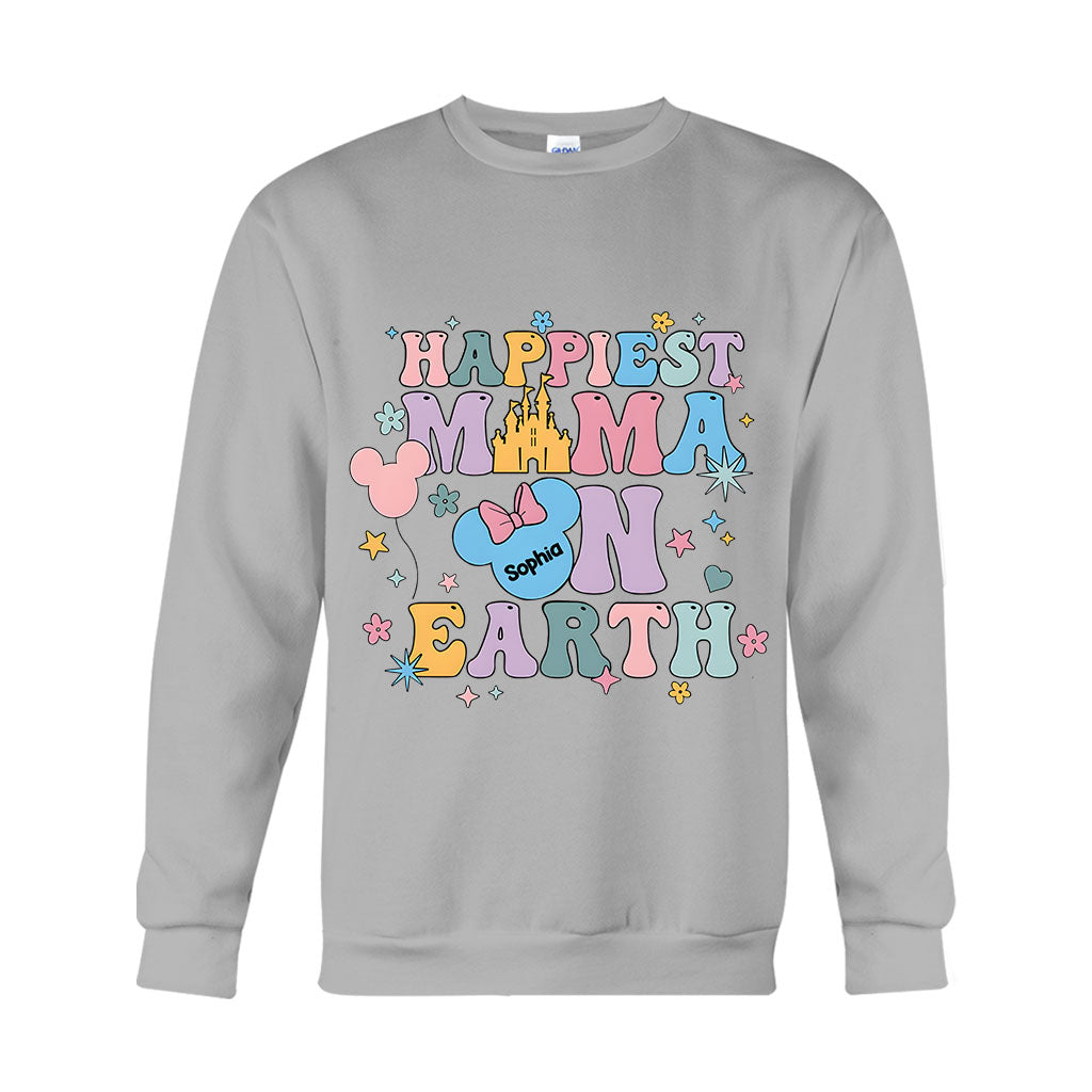 Happiest Mom On Earth - Personalized Mouse T-shirt And Hoodie