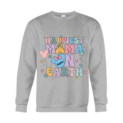 Happiest Mom On Earth - Personalized Mouse T-shirt And Hoodie