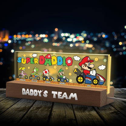 Super Daddio/ Mommio - Personalized Super Plumber Custom LED Night Light