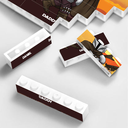 The Dadalorian - Personalized The Force One-sided Vertical Rectangle Building Brick Blocks
