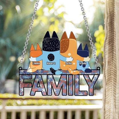 Our Family - Personalized Window Hanging Suncatcher Ornament
