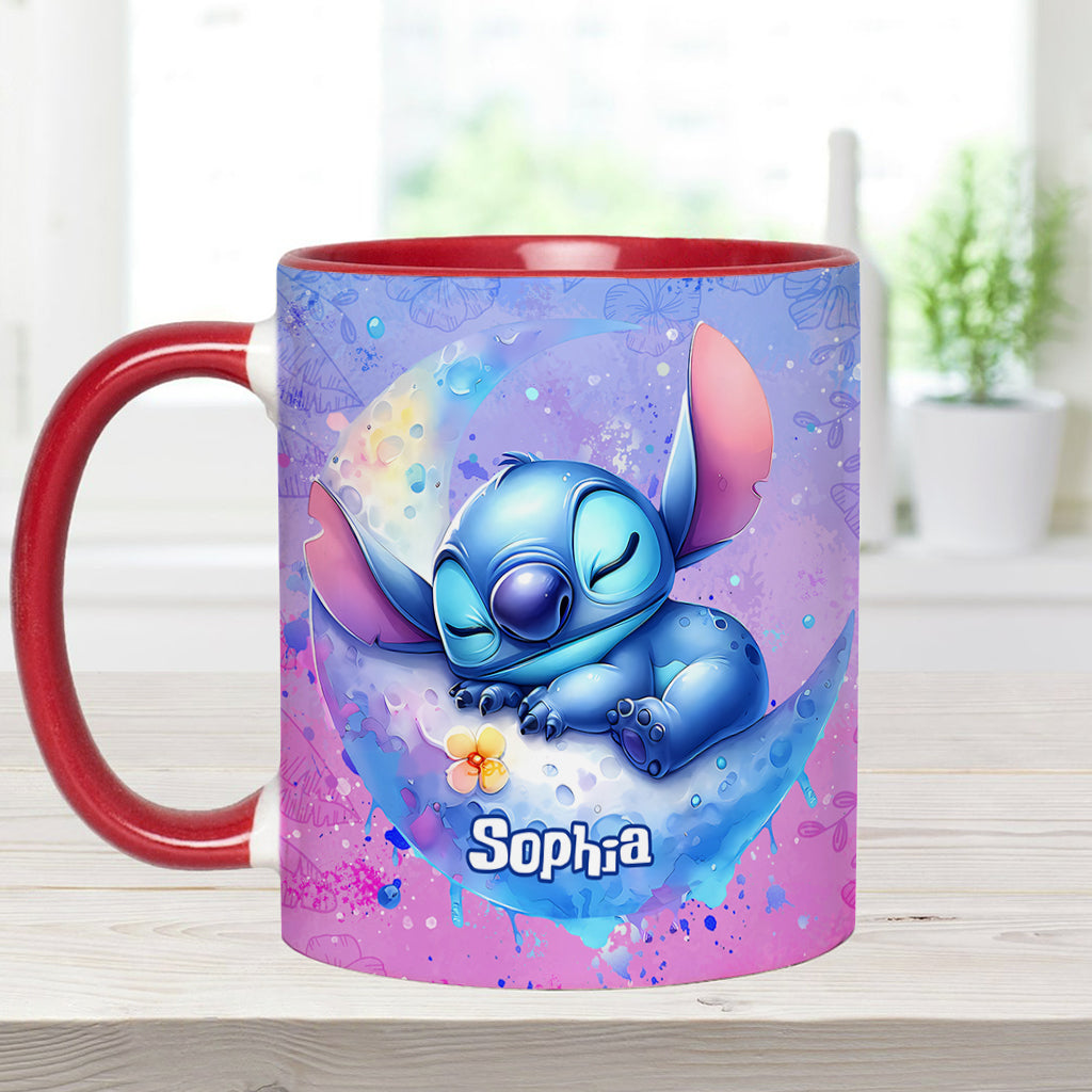 Sleepy Moon - Personalized Ohana Accent Mug