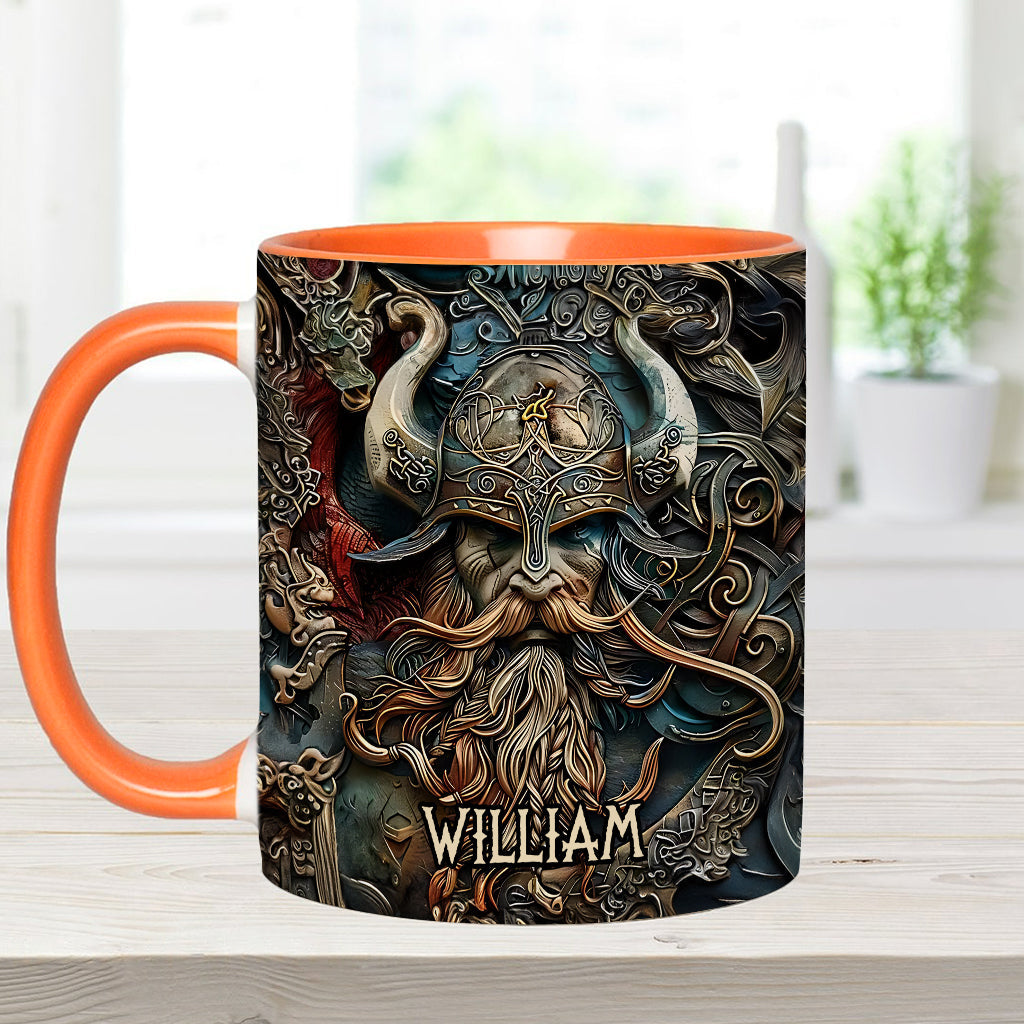 Vintage Viking Hero - Personalized Viking Accent Mug
