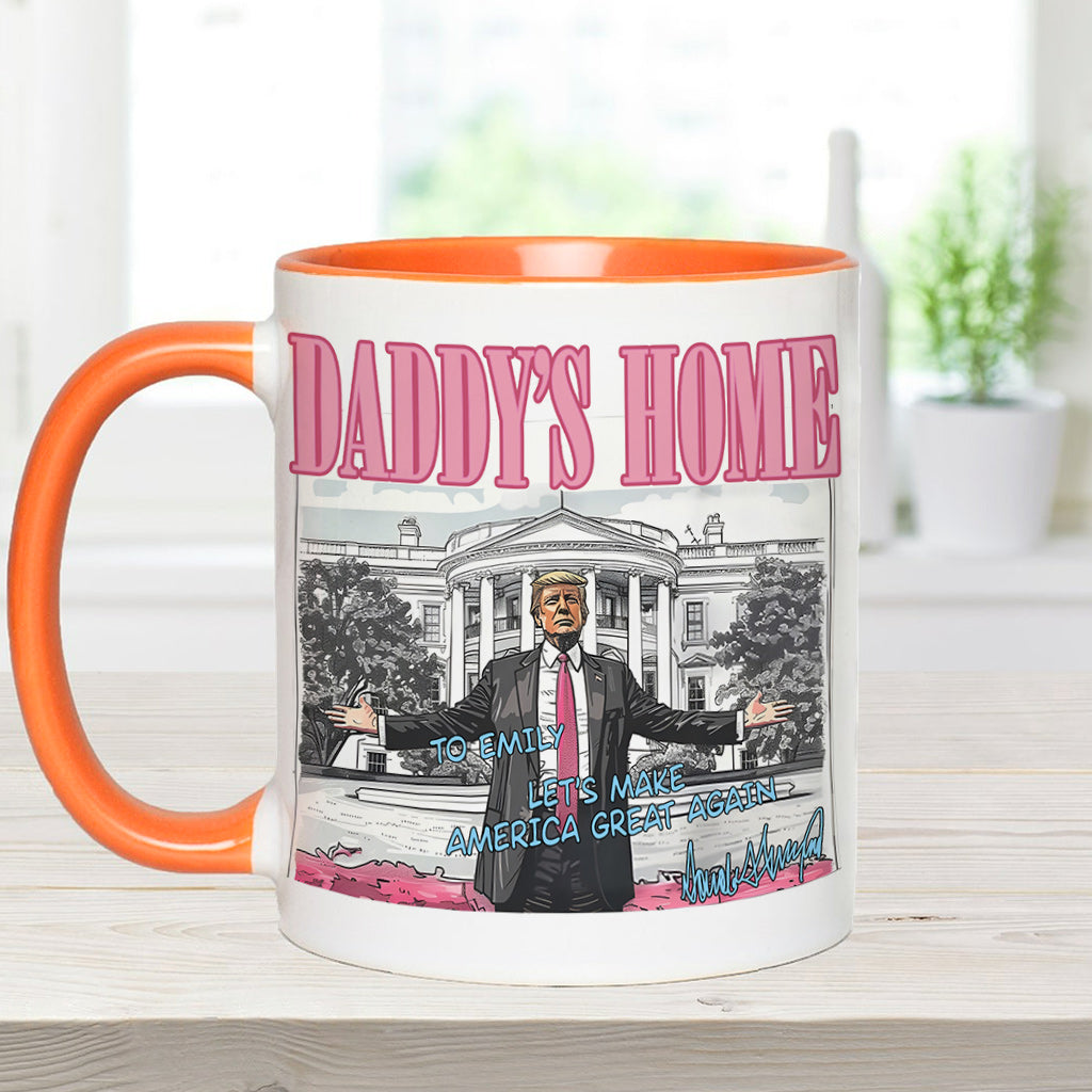 Daddy's Home - Personalized Accent Mug